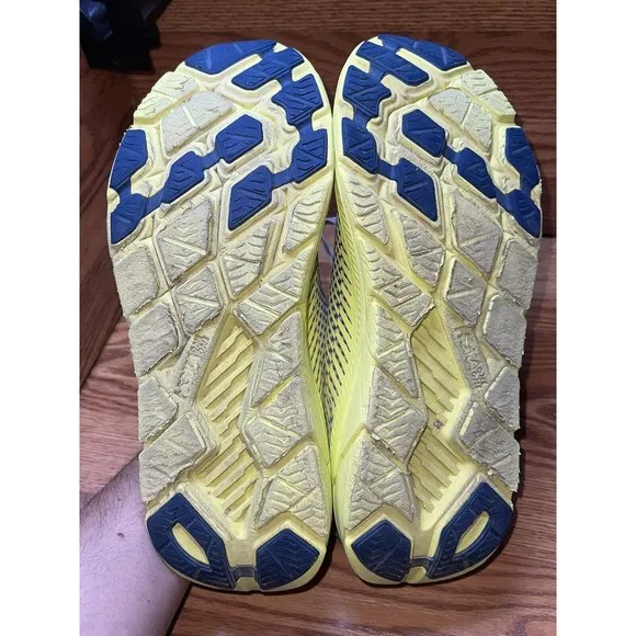 Men's US Sz 12 Hoka One One Rincon 2 1110514 BDBCT Blanc Citrus Running Sneakers