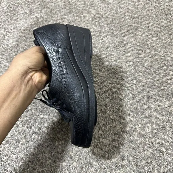 Mephisto Air Jet Black Lace Casual Wedge Comfort Shoes Oxford Womens US 6.5