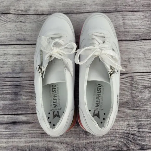 Mephisto Olimpia White Multicolor Sneakers Shoes Size US 10