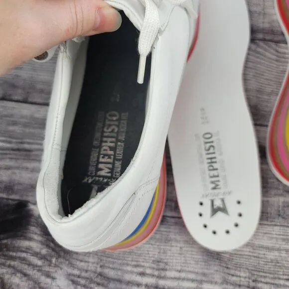 Mephisto Olimpia White Multicolor Sneakers Shoes Size US 10