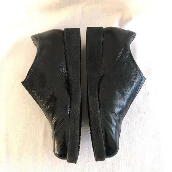 Mephisto womens air relax black leather slip on loafer shoes size 8