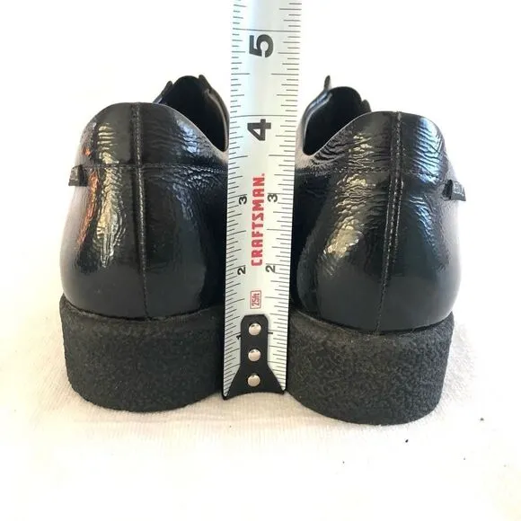 Mephisto womens air relax black leather slip on loafer shoes size 8
