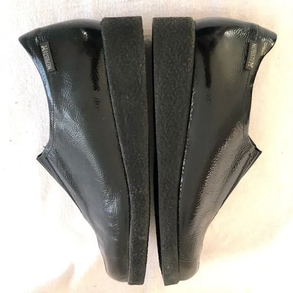 Mephisto womens air relax black leather slip on loafer shoes size 8