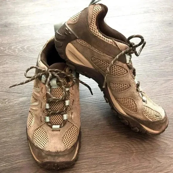 Merrell Brown Turquoise Hiking Shoes Walking Boots Low Top J78636: 7