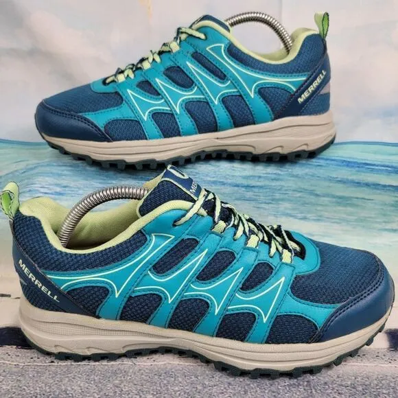 Merrell  Hiking Trail Running Blue Green Sneakers J319456C Women's 7