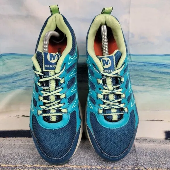 Merrell  Hiking Trail Running Blue Green Sneakers J319456C Women's 7