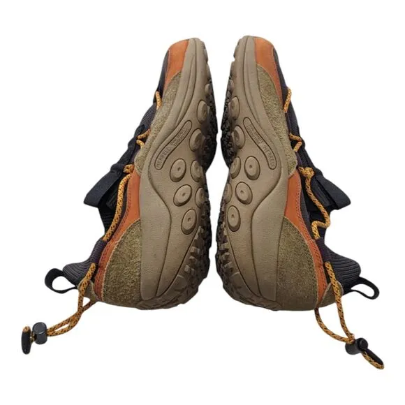 Merrell Jungle Moc Explorer Hiking Shoes Mens Size 10 Orange Beige Suede J003571