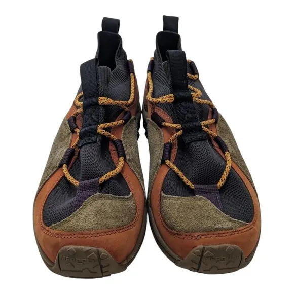Merrell Jungle Moc Explorer Hiking Shoes Mens Size 10 Orange Beige Suede J003571