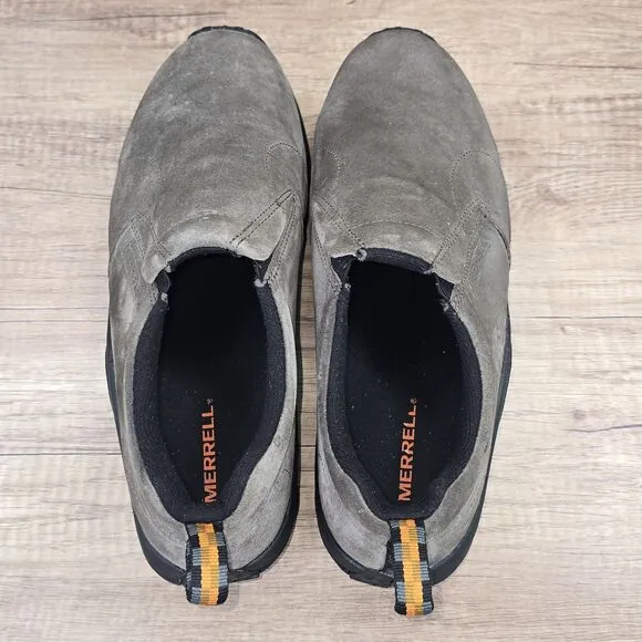 Merrell Jungle Moc Men's Size 13W Gunsmoke Suede Slip-on Shoes (J63787W)