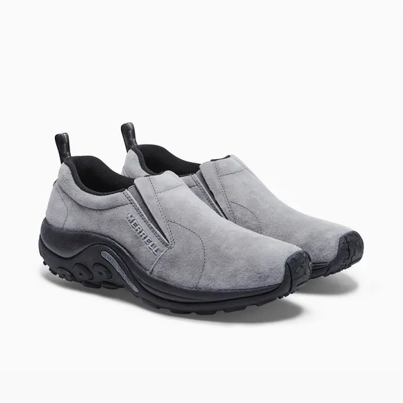Merrell Men's Grey Suede Leather Jungle Moc Slip-On Shoes J71447