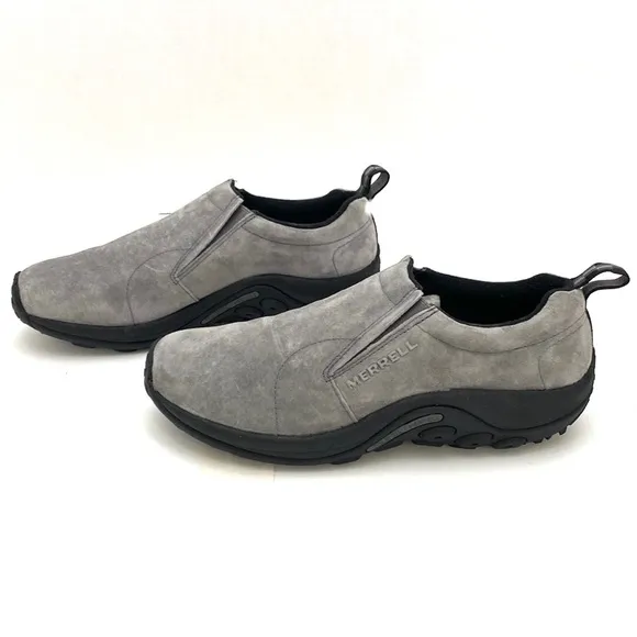 Merrell Men's Grey Suede Leather Jungle Moc Slip-On Shoes J71447