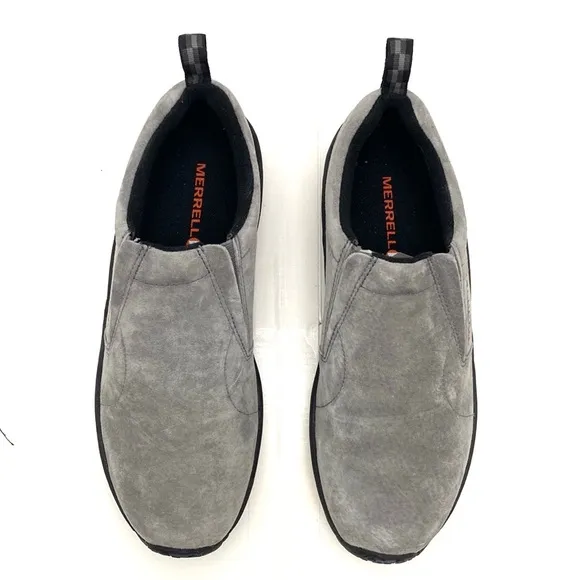 Merrell Men's Grey Suede Leather Jungle Moc Slip-On Shoes J71447