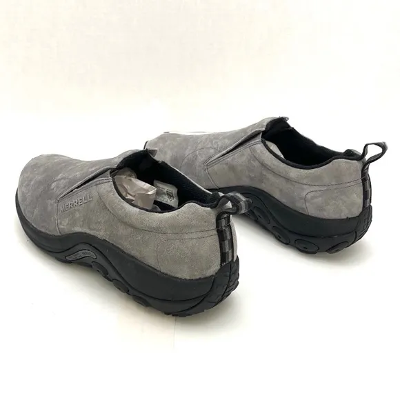 Merrell Men's Grey Suede Leather Jungle Moc Slip-On Shoes J71447
