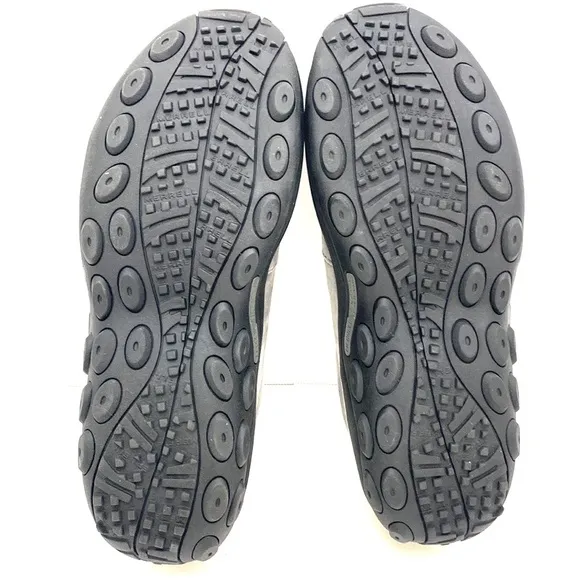 Merrell Men's Grey Suede Leather Jungle Moc Slip-On Shoes J71447