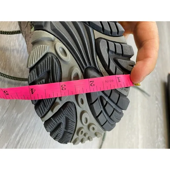 Merrell Moab 2 J06028 Women's 5M Gray Suede Mesh WP Casual Hiking Sneaker Shoes