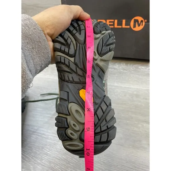 Merrell Moab 2 J06028 Women's 5M Gray Suede Mesh WP Casual Hiking Sneaker Shoes