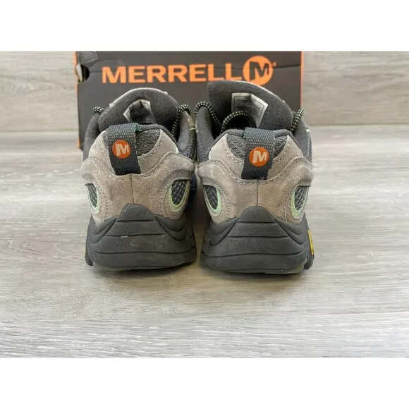 Merrell Moab 2 J06028 Women's 5M Gray Suede Mesh WP Casual Hiking Sneaker Shoes