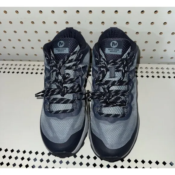 Merrell Moab Speed Mid Gore-Tex Womens WP Athletic Hiking Shoes Size 6 Blue