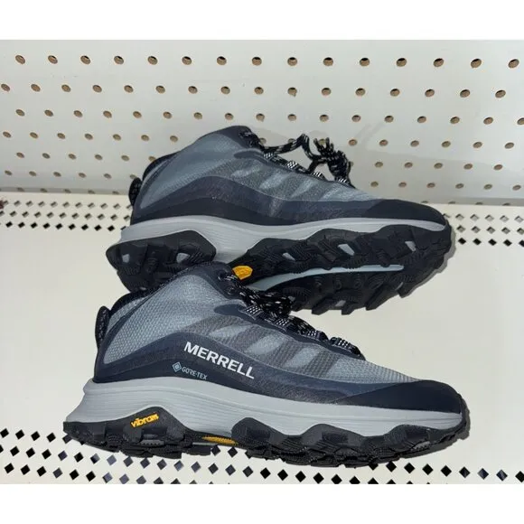 Merrell Moab Speed Mid Gore-Tex Womens WP Athletic Hiking Shoes Size 6 Blue