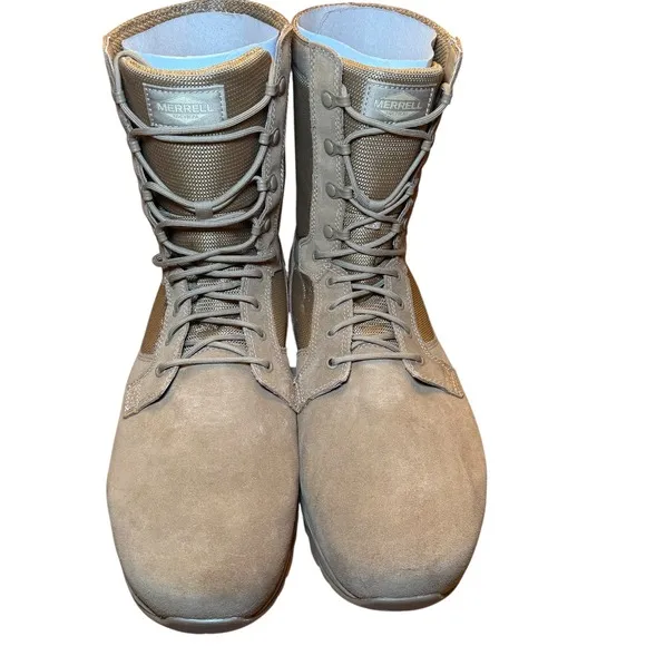 Merrell MQC 2 Tactical Boots Coyote J099375W Size 14W Slip Oil Resistant