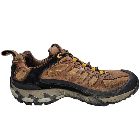 Merrell Refuge Core Mens 10.5 Hiking Shoes Dark Earth Brown Waterproof Casual