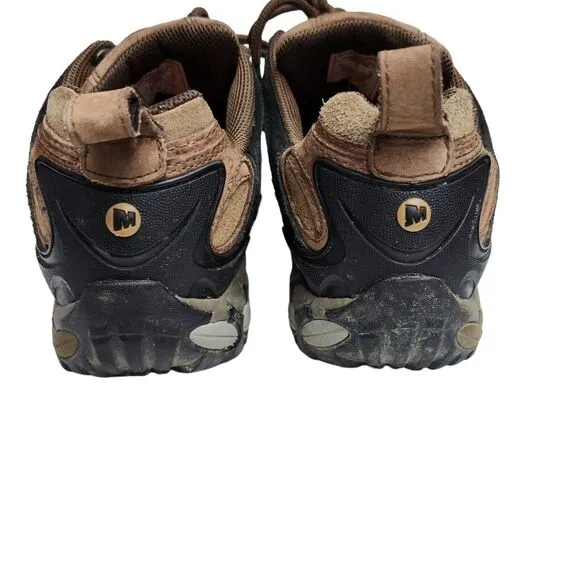 Merrell Refuge Core Mens 10.5 Hiking Shoes Dark Earth Brown Waterproof Casual
