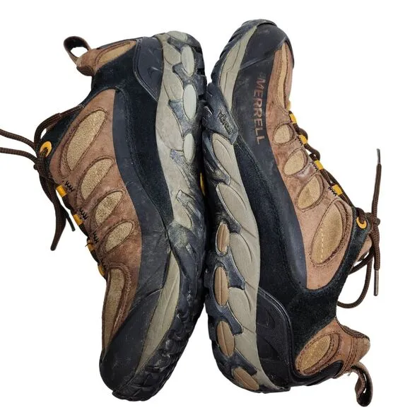Merrell Refuge Core Mens 10.5 Hiking Shoes Dark Earth Brown Waterproof Casual