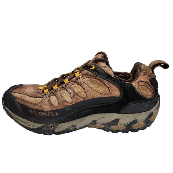 Merrell Refuge Core Mens 10.5 Hiking Shoes Dark Earth Brown Waterproof Casual