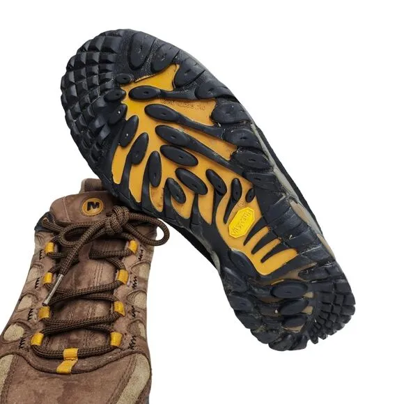 Merrell Refuge Core Mens 10.5 Hiking Shoes Dark Earth Brown Waterproof Casual