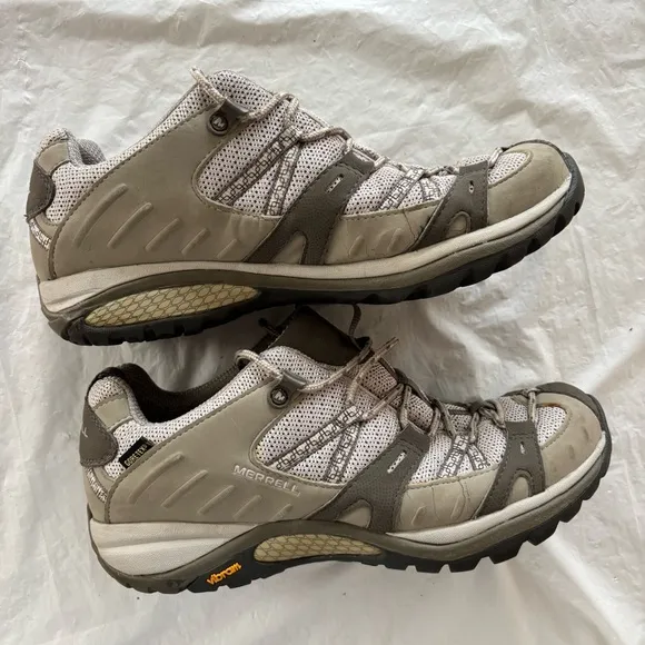 Merrell Siren Sport 3 GORE-TEX Hiking Shoes gray white Vibram soles SZ 9 NWOT