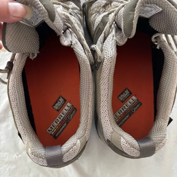 Merrell Siren Sport 3 GORE-TEX Hiking Shoes gray white Vibram soles SZ 9 NWOT
