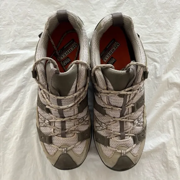 Merrell Siren Sport 3 GORE-TEX Hiking Shoes gray white Vibram soles SZ 9 NWOT