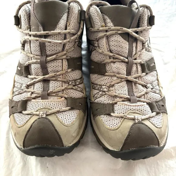 Merrell Siren Sport 3 GORE-TEX Hiking Shoes gray white Vibram soles SZ 9 NWOT