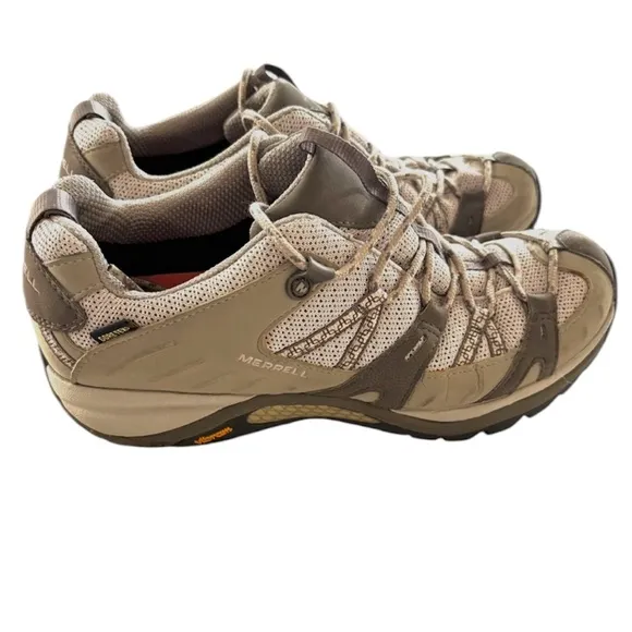 Merrell Siren Sport 3 GORE-TEX Hiking Shoes gray white Vibram soles SZ 9 NWOT
