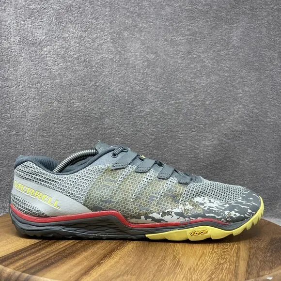 Merrell Trail Glove 5 Barefoot 2 Hiking Running Shoes Gray Mens Size 11.5 Vibram