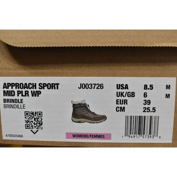 Merrell Womens 8.5 Approach Sport Mid Polar Waterproof Snow Boots Shoes