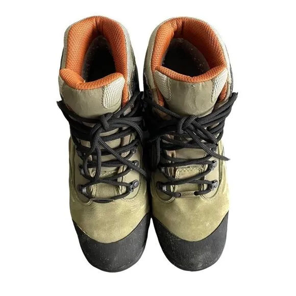 MERRELL Women’s Green Black Lace Up Hiking Ankle Boot Green Black 9