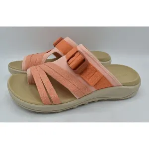 Merrell Womens Size 8 District 4 Post Peach Slide Sandals Shoes