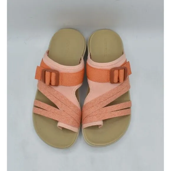 Merrell Womens Size 8 District 4 Post Peach Slide Sandals Shoes