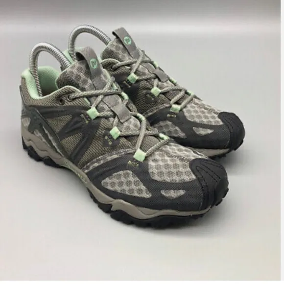 Merrelll Women’s Grassbow Air Trail Granite Mint Low Top Hiking Shoes Size 6