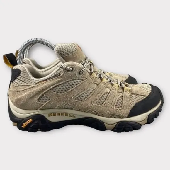 MERRELL MOAB VENTILATOR Shoes Taupe Athletic Hiking Lace Up‎ Womens Size 8.5