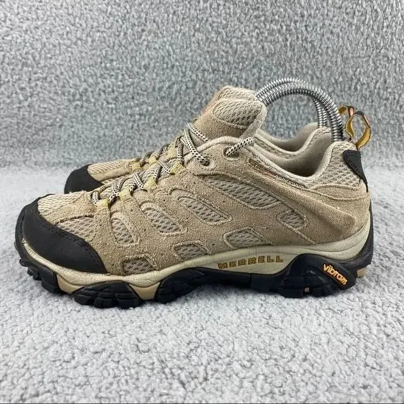 MERRELL MOAB VENTILATOR Shoes Taupe Athletic Hiking Lace Up‎ Womens Size 8.5