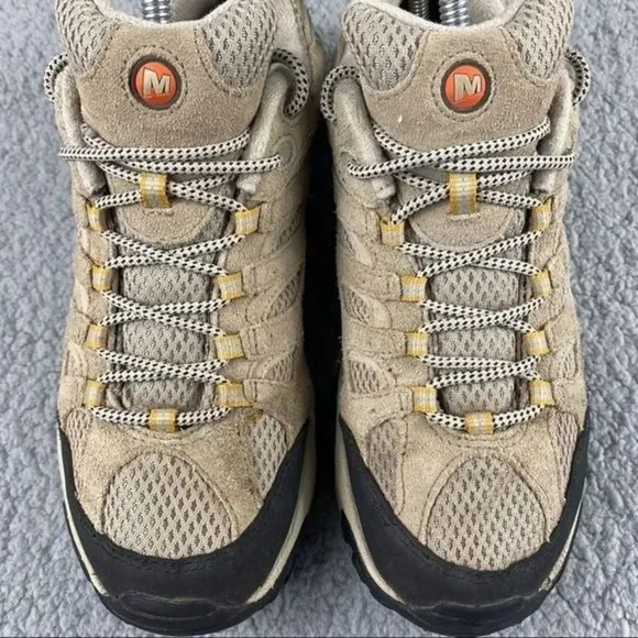 MERRELL MOAB VENTILATOR Shoes Taupe Athletic Hiking Lace Up‎ Womens Size 8.5