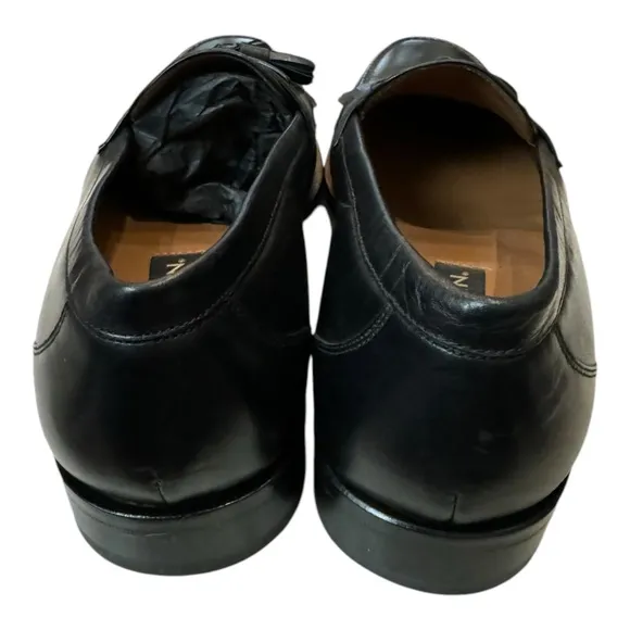 Mezlan E2391 Men's Black Leather Slip-on Tassel Loafers Dress Shoes 9  9M