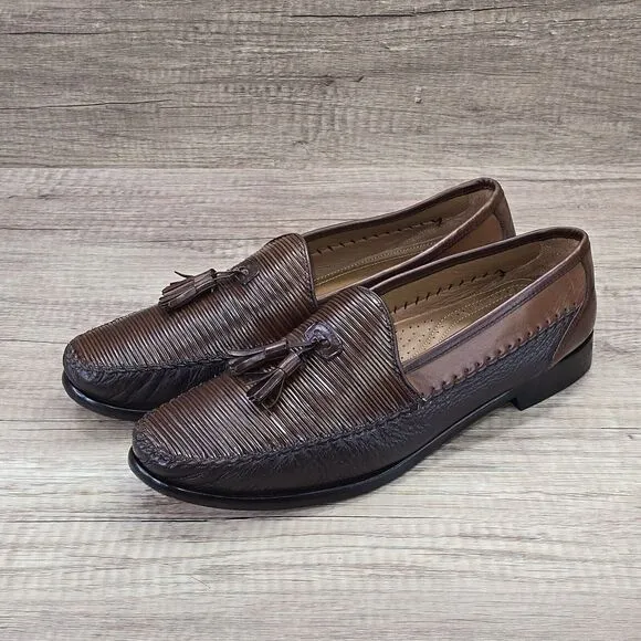 Mezlan Lawson 1968 Men’s Size 11M Brown Leather Tassel Slip On Shoes (2202)