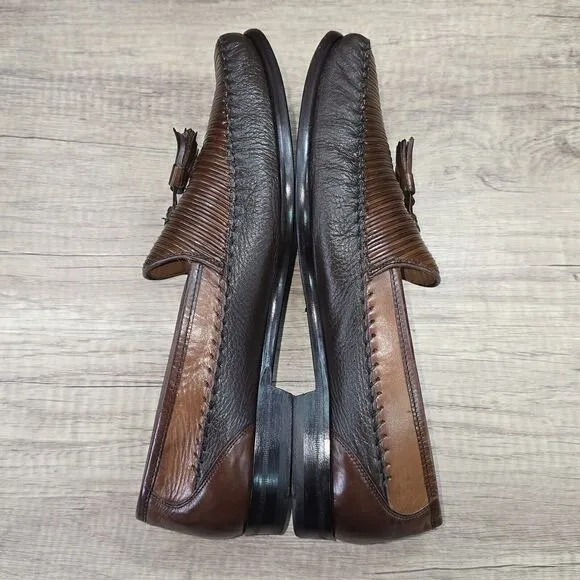 Mezlan Lawson 1968 Men’s Size 11M Brown Leather Tassel Slip On Shoes (2202)