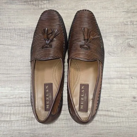 Mezlan Lawson 1968 Men’s Size 11M Brown Leather Tassel Slip On Shoes (2202)