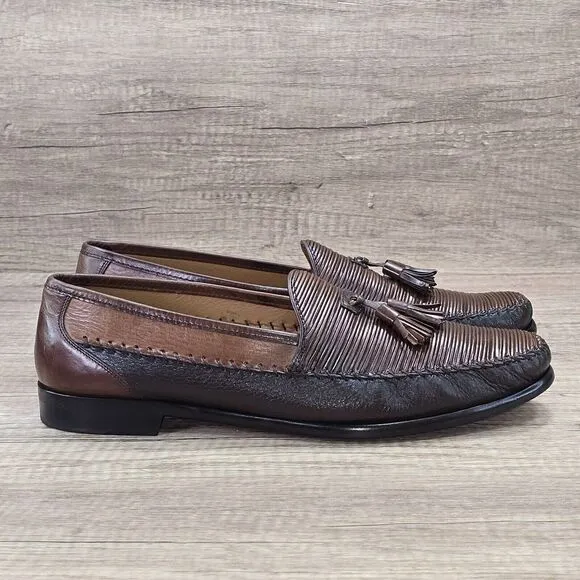 Mezlan Lawson 1968 Men’s Size 11M Brown Leather Tassel Slip On Shoes (2202)