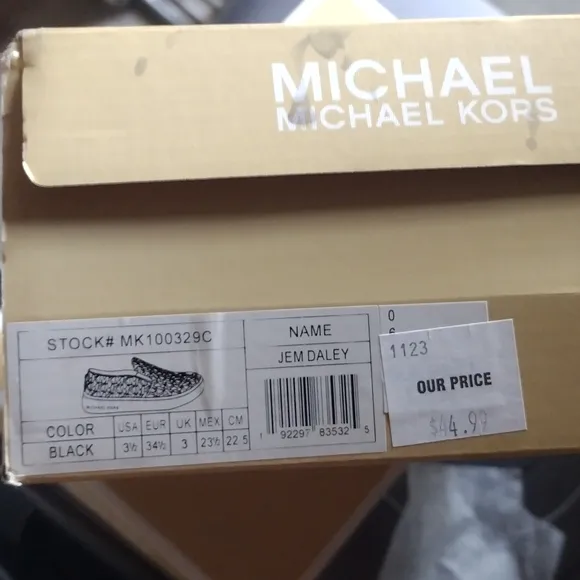Michael Kors Big Girls Size 3.5 Black Slip-On Shoes