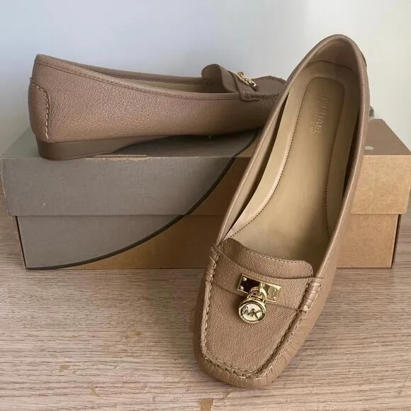 Michael Kors Hamilton Loafers w/Gold Lock Women Slip On Shoes- W 8